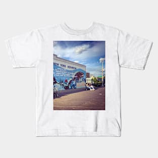 Coney Island Summer Boardwalk Brooklyn NYC Kids T-Shirt